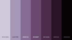 the color purple is shown in different shades