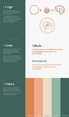 an info sheet with different colors and font