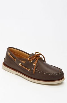 Sperry+'Gold+Cup+-+Authentic+Original'+Boat+Shoe+(Nordstrom+Exclusive)+available+at+#Nordstrom Brown Boat Shoes, Christian Louboutin Wedding, Christian Louboutin Wedding Shoes, Cup Collection, Womens Boat Shoes, Shoe Crafts, Khaki Pants Men, Shoe Men, Shoes Too Big