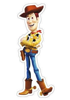 a cardboard cutout of woody from toy story