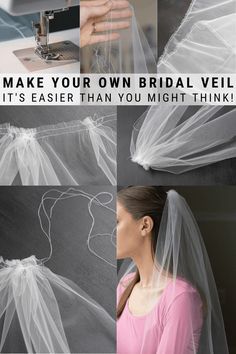 the bride is making her own veil with it's easier than you might think