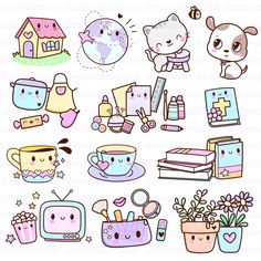 some cute little items that are grouped together