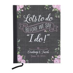 Let's Make Memories Personalized To Do Notebook for Brides - Wedding Planner - Keepsake Organizer - Customize Message To Do Notebook, Wedding Notebook, Needlepoint Stockings, Gift Wedding Anniversary, Personalized Bride, Personalized Notebook, Unique Personalized Gift, Make Memories, Baskets On Wall