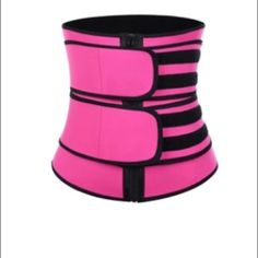 Latex Free Waist Trainer. Available In Pink & Black Postpartum Belly Band, Sauna Waist Trainer, Sweat Waist Trainer, Body Shaper Corset, Waist Trimmer Belt, Waist Trainer Workout, Sweat Belt, Fashion 1940s, Postpartum Belly