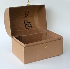 an open cardboard box on a white background