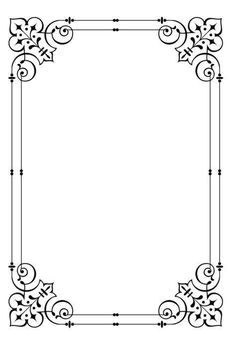 an ornate frame with scrolls and stars