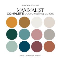 the color scheme for maximumist complete coordinating colors