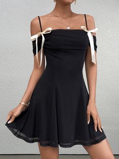 Shop Bow Tie Mesh Backless Mini Dress now at Partheafashion. You can also choose more fashion style. Black Homecoming Dress, Mesh Bodycon Dress, Backless Mini Dress, Halterneck Dress, Hoco Dresses, Dress For Short Women, Embellished Dress, Dress Cuts, Shop Maxi Dresses