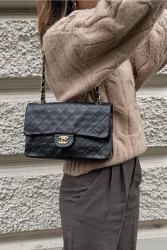 Vintage Chanel Double Flap, Chanel Classic Flap Bag Vintage, Classic Chanel Flap Bag, Chanel Bags Vintage, Chanel Vintage Bag Outfit, Chanel Vintage Classic Flap, Vintage Chanel Flap Bag, Vintage Chanel Bag Outfit, Vintage Chanel Bags