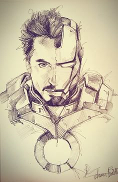 this is a drawing of iron man