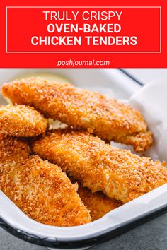 The best healthy baked chicken tenders recipe! The chicken strips are breaded in panko breadcrumbs mix and perfectly cooked in the oven. So crispy, juicy, and flavorful! An easy chicken recipe to make on busy weeknights #bakedchickentenders #chickentenders #chickenstrips #crispychicken #breadedchicken #kidsmeal #maindish #recipe #baked #breaded Panko Baked Chicken Tenders, Baked Chicken Fillets, Breaded Chicken Tenderloins In Oven, Easy Chicken Tenderloin Recipes Oven, Easy Panko Chicken Tenders, Oven Baked Panko Chicken Tenders, Crispy Chicken Strip Recipes, Healthy Crispy Chicken Tenders, Crunchy Baked Chicken Tenders