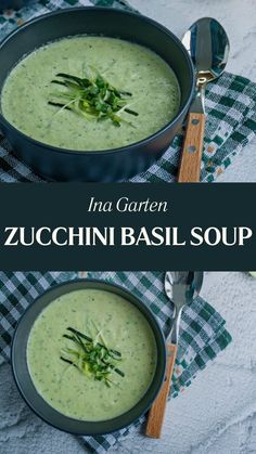 Ina Garten Zucchini Basil Soup Zucchini Basil Soup, Zucchini Soup Healthy, Lasagna Bites, Basil Soup Recipe, Easy Healthy Soup, Zucchini Soup Recipes, Zucchini Soup, Basil Soup, Pureed Soup