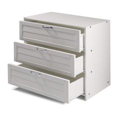 three drawers are stacked on top of each other