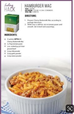 an advertisement for a macaroni and cheese dish