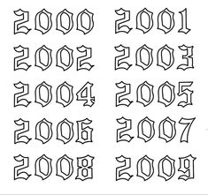 the letters and numbers are drawn in different styles