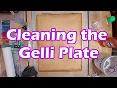 a refrigerator door with the words cleaning the geli plate