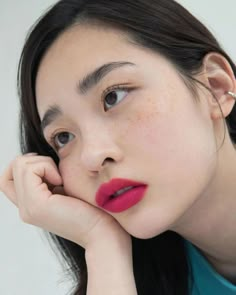 Church Makeup, Berry Makeup, Freckles Makeup, Berry Lipstick, Doll Makeup, Asian Eye Makeup, Soft Makeup, Makeup Looks Tutorial, Makeup Styles