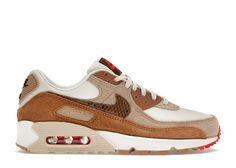 Nike Air Max 90 SE Pale Ivory Snakeskin Swoosh (Women's) Nike Air Max 90 Se, Cute Sneakers, Nike Air Max For Women, White Leather Sneakers, Hot Sneakers, Best Sneakers, Nike Air Max 90, Jordan Retro, Fall Wardrobe