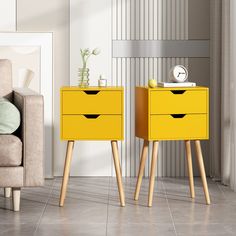 PRICES MAY VARY. 🍃【Two-Drawer Nightstand Set】: Boasting neat edge and cylindrical slanted table legs, this side table offers a simple, streamlined style. The bedside table has a multitude of uses, it is ideal to be used as a sofa table, nightstand, end table, corner table, etc. The understated modern style allows it to blend in seamlessly with any interior decor styles. 🍃【Stable&Durable Construction】: The bedside table is made from eco-friendly solid wood and melamine faced board which can be Night Stand With Drawers, Side Table For Bedroom, Quality Bedroom Furniture, Table For Bedroom, Mid Century Nightstand, Warm Color Schemes, Style Nightstand, Nightstand Set Of 2, White Drawers