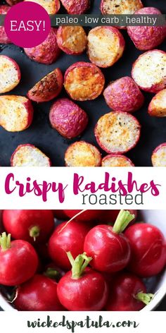 the recipe for crispy radishes is easy to make, and so delicious