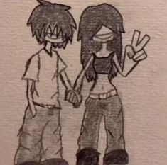 a drawing of two people holding hands with the caption that says, i love you