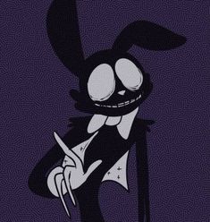 a cartoon character with an evil look on his face and arms, holding a knife