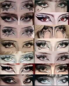 Maquillage Goth, Goth Make Up, Makeup Collage, Goth Makeup Tutorial, Funky Makeup, Punk Makeup, Cute Eye Makeup