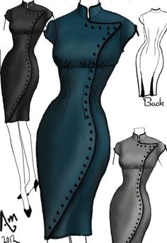 Crisp Autumn, Trendy Outfit Ideas, فستان سهرة, Fashion Design Sketches, Trendy Outfit, Look Younger, Mode Vintage, Pencil Dress, Classy Dress