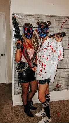 Purg Halloween Costumes, Purgecostume Halloween Girl, Best Duo Halloween Costumes, Scarie Movie, Halloween Fashion Outfits