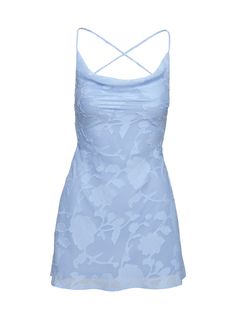 Mini dress  Cowl neckline, invisible zip fastening at side, low back design with cross tie fastening Non-stretch material, fully lined  Main: 100% polyester, Lining: 100% polyester  Cold hand wash Teal Hoco Dress, Teal Hoco Dresses, Muted Teal, Dress Light Blue, Hoco Dress, Corsets And Bustiers, Denim Blouse, Dinner Dress, Top Graphic Tees