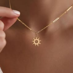 Welcome to the Magical World of PKJewelry Celestial Pendant Necklace Tiny Sunburst Pendant Necklace is perfect as a special gift for her. This Sun necklace is a great choice as a gift for Mother's Day, Birthday, Anniversary, Valentines Day, Christmas. Our high quality products are specially prepared for you with great care. The gold plating on it is much thicker than other platings. Therefore, it is a nice gift to be used for a long time. Our products do not tarnish and are anti-allergic. - Our Gold Necklace For Girlfriend, Sunburst Necklace, Celestial Pendant, Necklace Sun, Sunshine Necklace, Star Necklace Gold, Sun Necklace, Special Gifts For Her, Celestial Necklace