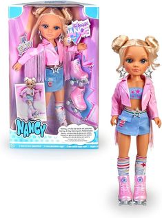 a doll with blonde hair and pink outfit