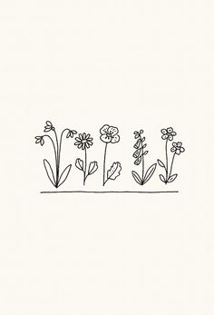 a line drawing of flowers in black and white, with the word love written on it