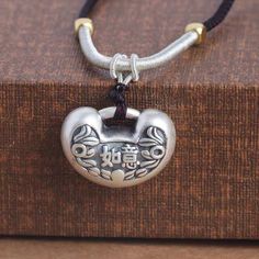 Color: Peace, Joy, Wealth, Ruyi Fashion Element: null Style: Simple Retro Chinese, Puppy Supplies, Antique Pendant, Watch Necklace, Pure Silver, Ring Bracelet, Earring Necklace, Womens Necklaces, Necklaces