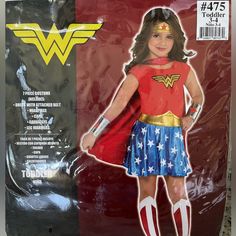 a cardboard cutout of a girl dressed as wonder