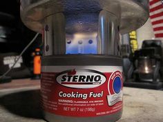 a stove that has some kind of cooking fuel on it