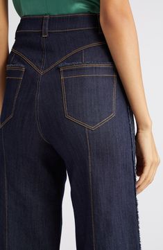 Cinq à Sept Francine Wide Leg Jeans | Nordstrom Slim Wide Leg Jeans, Cropped Denim Pants, Skirt Coverup, Short Denim Skirt, Evening Tops, Denim Chic, Denim Outerwear, Stylish Pants