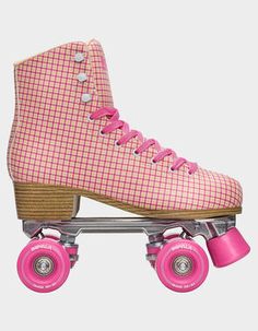 IMPALA ROLLERSKATES Pink Tartan Quad Skates Quad Roller Skates, Pink Tartan, Quad Skates, Skate Street, Inline Skating, Ankle Support, Roller Skate, Roller Skates, Outfits Winter