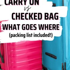 Hard Sided Luggage, Lost Luggage, Checked Luggage, Cruise Travel, What To Pack, Carry On Bag, Packing List, Travel Essentials