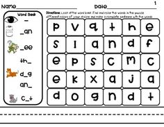 a printable worksheet for beginning and ending the letter sounds with pictures on it