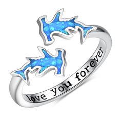 PRICES MAY VARY. Hammerhead Shark Ring Design: This Hammerhead Shark Ring is inspired by ocean Shark Week, shark is the dominator of the sea, signifying great strength and determination to move forward. The Adjustable Shark Ring engraved "I Love You Forever". It is suitable as a gift for Shark Gifts for Shark Lovers. Shark Rings for Women Material: The Adjustable Shark Ring made of 925 sterling silver. Nickel-free, Lead-free, Cadmium-free and Hypoallergenic. Shark Open Ring Size: This Shark Ring Christmas Shark, Shark Ring, Ocean Shark, Shark Jewelry, Ocean Ring, Shark Gifts, Shark Lover, Hammerhead Shark, Adjustable Jewelry