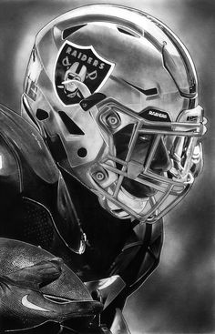 a drawing of a football player wearing a helmet