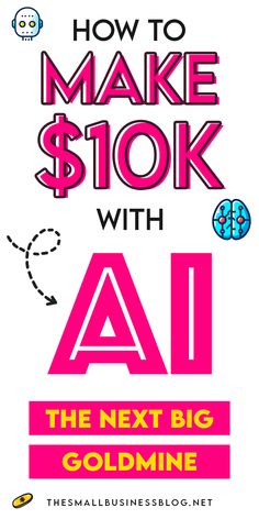 Check out our comprehensive guide on 'How to Make Money With AI'. Dive into the world of artificial intelligence and explore innovative strategies that could net you a whopping $10k per month! Whether you're tech-savvy or just beginning, our guide will show you how to make money online leveraging the power of AI. Don't miss out on this golden opportunity to be at the forefront of the digital revolution. #howtomakemoneyonline #waystomakemoney #makemoneywithai" Earn Money Online Free, Make Money On Amazon, Small Business Blog, Golden Opportunity, Earn Money Online Fast, Easy Money Online, Digital Revolution, Tech Savvy