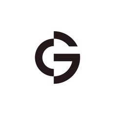 a black and white logo with the letter g in it's center, on a white background