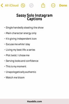 Sassy and empowering list of Instagram captions for solo posts Confidence Quotes, Instagram Captions, Main Characters, Self Love, Confidence, Energy, In This Moment, Quotes, Instagram