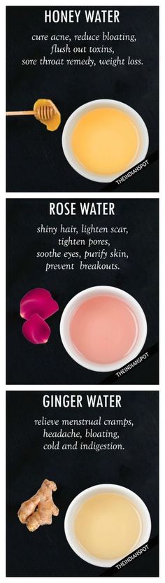 Water remedies! All you need to do is add one main ingredient and you're on your way to a better, healthier life. Water Remedies, Honey Water, Homemade Beauty Products, Health Remedies, Natural Healing, Healthy Tips, Diy Beauty