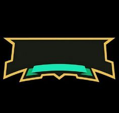 an image of a black and green logo with gold trimmings on the bottom