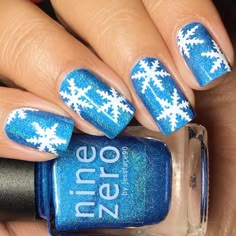 Snowflake Holiday Christmas Nail Vinyl Fingernail Art Stencils | Etsy Fingernail Art, Holiday Acrylic Nails, Blue Nail Art Designs, Dark Blue Nails, Art Stencils, Nail Vinyls