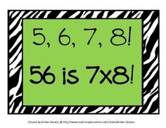 a green sign with zebra stripes and the number six is 7x8 on it