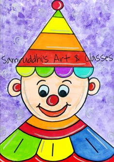 a drawing of a clown with the words sambuh's art and glasses on it